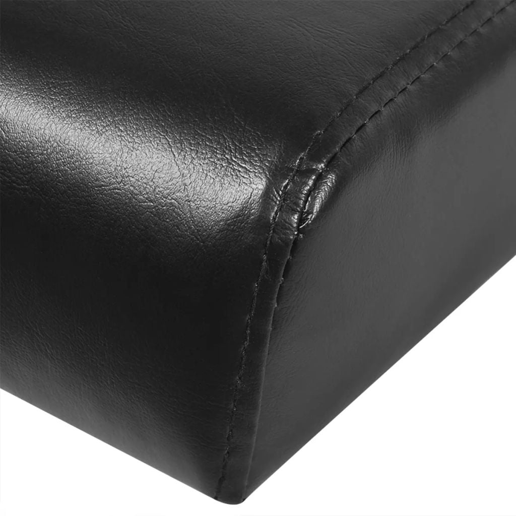 Kepooman Modern Artificial Leather Adjustable Futon Sofa Bed with Two Pillows, Black Kepooman Modern Artificial Leather Adjustable Futon Sofa Bed with Two Pillows, Black