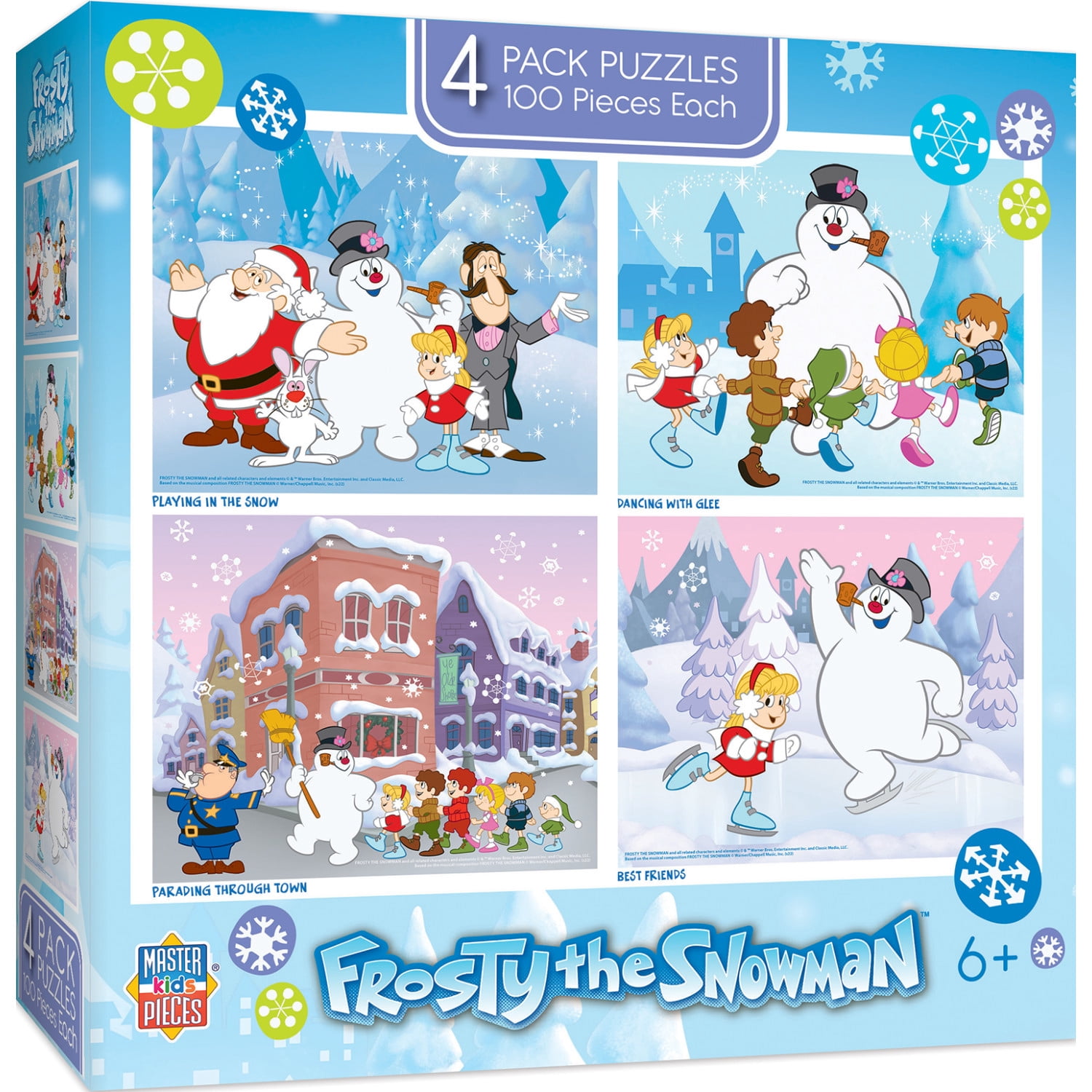 Winter Snowman 1000-Piece Puzzle For Adults - 27.5x19.7 Inch, HD Print, Dust-Free, Includes Poster