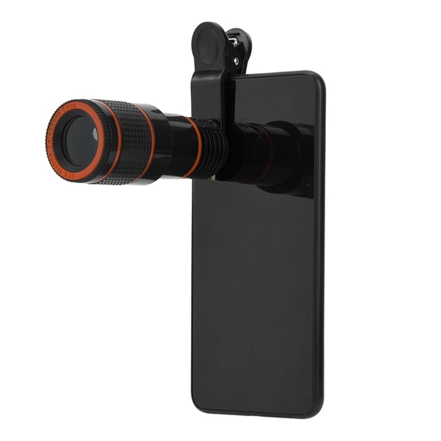 Teleobjetivo 12X, Lente Telescópica De Enfoque Para Cámara De Teléfono Con Clip, Clip En Teléfono Celular HD Kit De Lentes Ojo De Pez Universal Para Teléfono Móvil Tableta