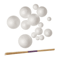 thumbnail image 3 of Solar System Project Kit, PlanetModel Crafts 14 Mixed Sized Polystyrene Spheres Balls for School Science Projects Foam White, 3 of 8