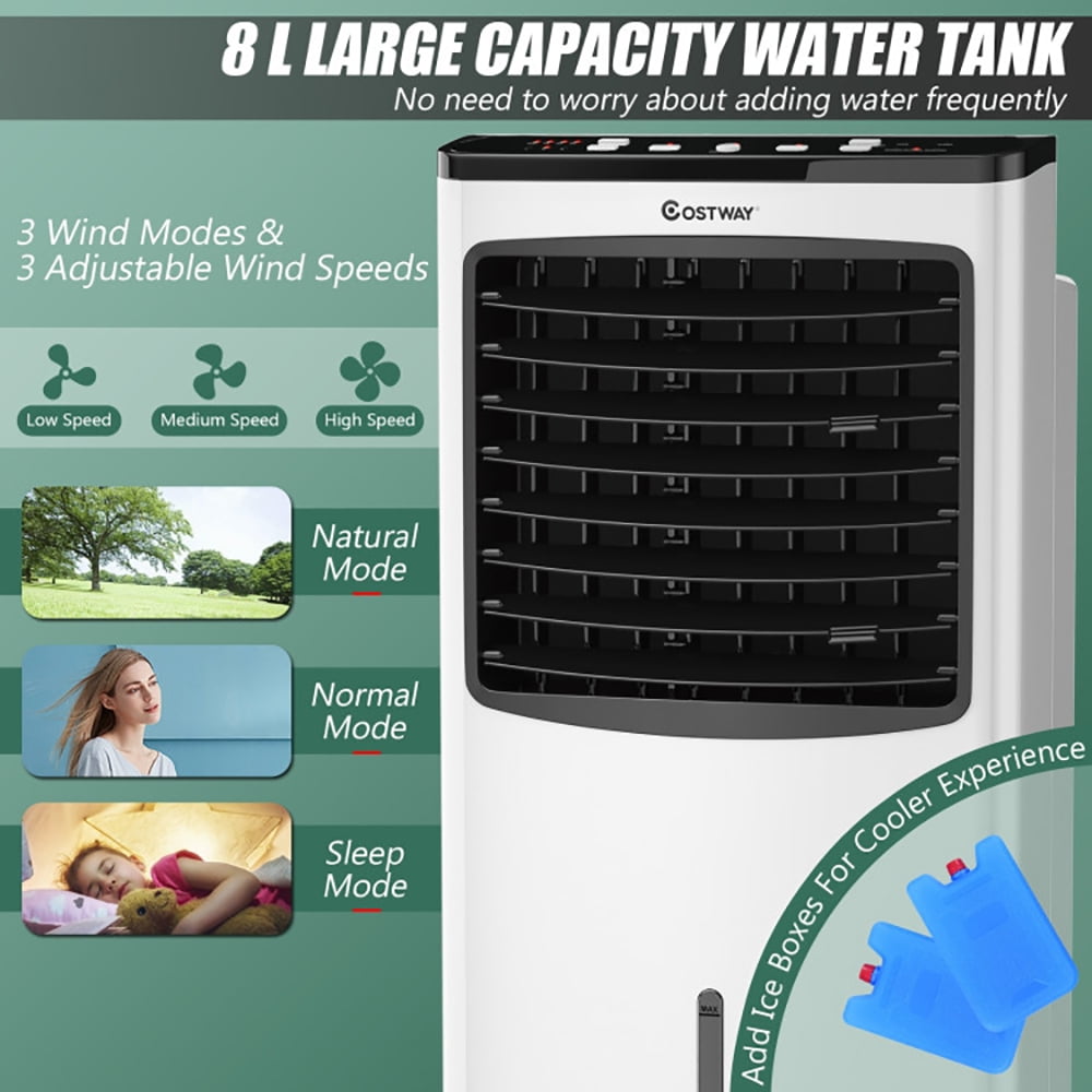 Resenkos Air Conditioner, Cooler,3-in-1 Portable Evaporative Air Conditioner Cooler with Remote Control for Home