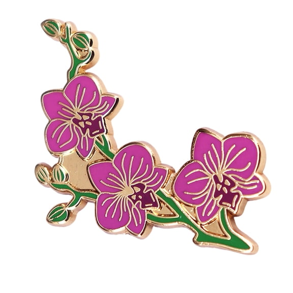 Handmade Orchids Pin Stylish Orchids Brooch Daily Wear Brooch Metal Texture for Formal Event or Everyday Wear