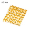 thumbnail image 3 of Uxcell 25mm Height Self Adhesive Waterproof Vinyl Letter Number Sticker Set 6 Sheet Orange, 3 of 6