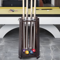8-Hole Billiard Cue Rack Wood Multifunctional Pool Stick Stand Holder Cue Holder for Fishing Rod Golf Club
