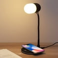 thumbnail image 2 of PENGXIANG Multifunctional USB Table Lamp Adjustable Light Touching Controlling Lamp Flexible Rod Reading Lamp with Wireless Charging Base and Bluetooth Speaker 3 In 1 Table Night Lamp, 2 of 9