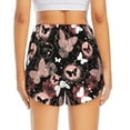 thumbnail image 4 of Vsdgher Butterflies1 Print Women's Running Double Layer Shorts High Waisted with Pockets Elastic Yoga Workout Athletic Gym Sports, 4 of 8