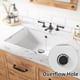 thumbnail image 5 of QinaQin Lavabo sobre encimera de cerámica blanca para baño, fácil de limpiar, sin salpicaduras, compatible con grifería universal, lavabo moderno tipo vessel para tocador, 5 of 7
