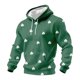 thumbnail image 2 of Ceisia Men's St. Patrick's Day EKG Four-Leaf Clover Hoodie | Waffle Knit Slim Long-Sleeve Casual Sweatshirt Gift, 2 of 8