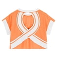 thumbnail image 7 of Zanarzt Girls Summer Short Sleeve T-Shirt Girls Athletic Oversized Crop Tops Kids Drop Shoulder Short Sleeve T Shirts Workout Tees 9-10 Years,Orange, 7 of 7