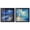 Black Frame, variant on Textile Nature Indigo and Beige Pair Shadowbox Print Abstract Wall Art Set by Art Remedy, Blonde Frame, 40 x 40