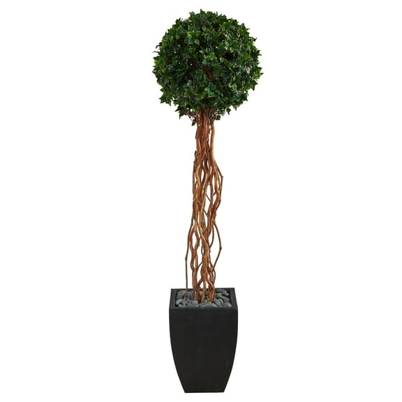 Nearly Natural 64" Plastic English Ivy Artificial Topiary, Green