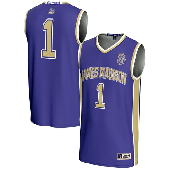 Men's GameDay Greats #1 Purple James Madison Dukes Lightweight Basketball Jersey