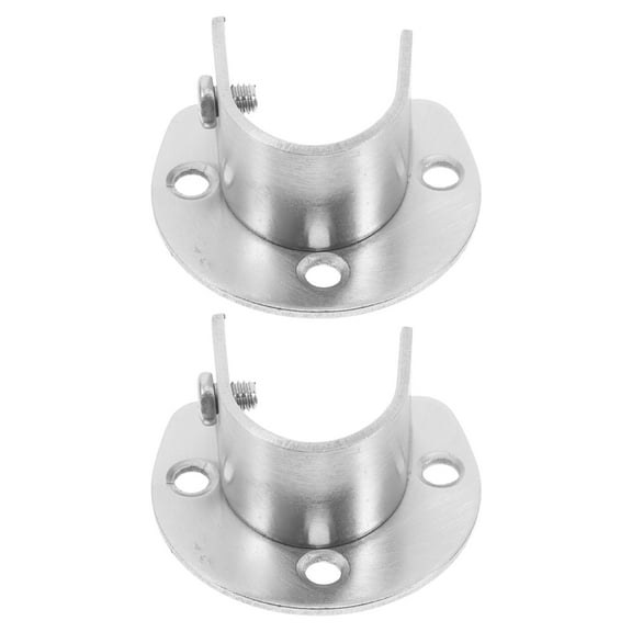 2 Pcs Pipe Shelf Bracket Closet Brackets for Rod Heavy Duty Truss Ratchet Handle Silver