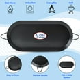 thumbnail image 6 of Alpine Cuisine Nonstick Oval Comal Griddle 17.5x8-Inch - Black Carbon Steel Tortilla Comal with Double Handle - Durable, Heavy Duty Comal for Cooking - Even-Heating, 6 of 8