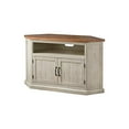 thumbnail image 1 of Martin Svensson Home Meuble Télé d'Angle Rustique en Acier Inoxydable Blanc Antique et Tabac Miel, 1 of 5