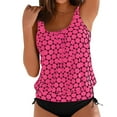 thumbnail image 2 of Women's Plus Size Polka Dot High Waist Tankini Set - S-5XL, 2 of 5