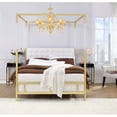 thumbnail image 7 of White PU and Gold Bed, Queen, 7 of 7