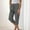 Dark Gray, variant on Outfmvch Linen Capri Pants for Women Wide Leg Crop Pants Summer Beach Vacation Plus Size Elastic Waist Trousers with Pockets Pedal Pushers for Women Cropped Lounge Trousers Beach Pant Black S-3XL