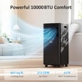 thumbnail image 4 of HOMCOM 10,000 BTU Air Conditioner, Quiet AC Unit with Remote Control, Black, 4 of 10