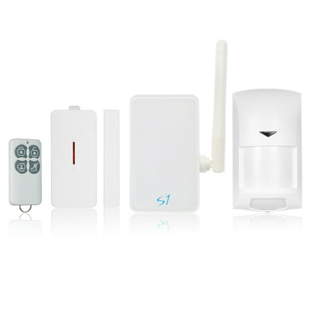 Broadlink S1C Wireless Alarm System Kit SmartONE Host 433Mhz PIR Motion Sensor Door Sensor Fob Remote Control by IOS Android For Smart Home