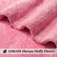 thumbnail image 4 of PAVILIA Sherpa Throw Blanket For Couch Sofa, Pink Fluffy Warm Plush Blanket for Bed, Cozy Super Soft Lightweight Throw, Fuzzy Decorative Blanket, All Season Home, 50x60, 4 of 9