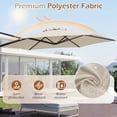 thumbnail image 2 of Gymax Parasol Déporté d'Extérieur de 10 Pi avec Rotation à 360 Degrés, Évent, Base Croisée Incluse, Terrasse, Beige, 2 of 7