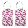 thumbnail image 3 of Hirioo Orchids Flowers Print Leather Luggage Tag with Stainless Steel Loop ,Privacy Flap and Address Card for Travel Bag Suitcase-2 PCS, 3 of 5