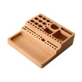 thumbnail image 2 of Organizador de escritorio, caja de herramientas para manualidades, expositor, con ranuras, caja de almacenamiento creativa profesional de madera para, 2 of 8