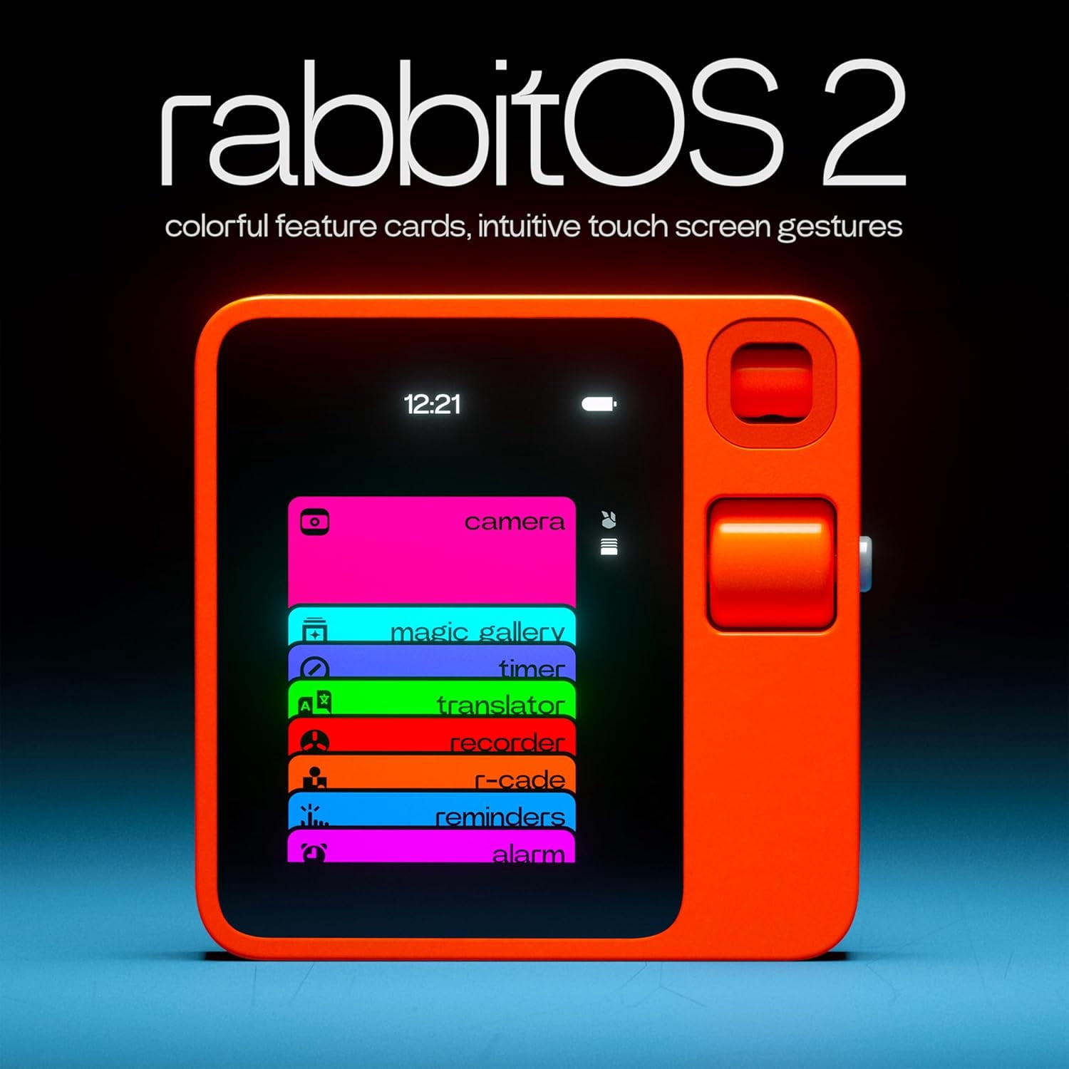 Rabbit r1 AI Voice-Activated Gadget w/ AI Note Taker, Vibe Coding + OpenClaw on Device, AI Voice Recorder, Unlimited Transcripts + Meeting Summaries
