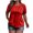 B383 Red summer tops for women clearance under $5, variant on Cagogo Summer Tops T-Shirts for Womens Under $5 Casual Lace Short Sleeve Crew Neck Tshirts Plus Size Peasant Black Tee Shirts Mother's Day Gifts