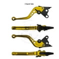 thumbnail image 3 of Gold CNC Shorty Brake Clutch Levers Set Ducati 998 1000 Aprilia Tuono RSV Falco, 3 of 5