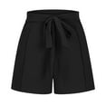 thumbnail image 4 of Bzhegqhd Shorts for Women Clearance,High Waist Shorts Wide Leg Pants Casual Loose Shorts with Belt, 4 of 6