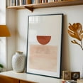 thumbnail image 5 of Terracotta and blush pink abstract - Mixed Media Abstract Minimalist Geometric Boho Watercolor Modern Art Pastel Black Framed Wall Art Print 24 x 36 inches, 5 of 8