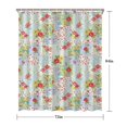thumbnail image 5 of Pioneer Flower Floral Print Pattern Shower Curtain 72"x84", Bathroom Decorative Shower Curtain Set with 12 Hooks, Waterproof Washable, 5 of 6
