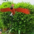 thumbnail image 6 of Flapping Metal Red Parrot Yard Stake, Rocking Wind Whirly Gig Garden Art for Outdoor Decor, 3D Metal Wind Spinner for Home and Garden, 6 of 6
