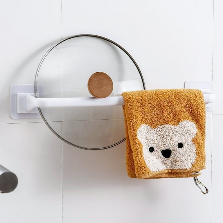 Papaba Towel Holder Towel Rack Wall Mounted Space Saver PP Simple Appearance Towel Storage Holder for Dorm