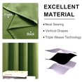 thumbnail image 4 of Set of 2 panels K68 sage green color blackout unlined thermal light blocking drapes for living room window curtain top grommets noise reducing 37" wide X 84" length each panel, 4 of 7