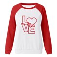 thumbnail image 4 of Camiseta de San Valentín para mujer, regalo para amantes, camiseta de manga larga, camiseta con costuras a juego de colores para mujer Fridja  hkj647, 4 of 6