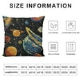 thumbnail image 5 of Creowell Planet Throw Pillow Cover Fantasy Starry Sky Universe Outer Space Planets Star Multicolor Pillow Covers Square Soft Couch Cushion Case for Bedroom Living Room Decor, 5 of 5