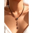 thumbnail image 4 of FaithHeart Virgin Mary Rosary Necklace for Women Black Stainless Steel Dainty Holy Blessed Bead Catholic Christian Church Jesus Cross Necklace with Pray Card Easter Jewelry Gift for Mother, 4 of 9