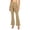 Khaki, variant on AKOEE Flared Leggings for Women Tie Front Skirted High Waist Stretchy Bell Bottoms Yoga Workout Casual Pants (M, Dark Gray)