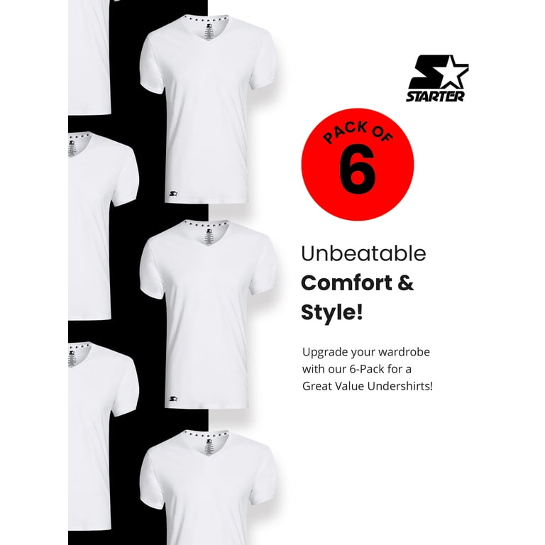 Starter Men's V-Neck Short Sleeve Tee 6-Pack photo 7