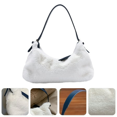 LULULION Shoulder Bag Women Crossbody Bag White Metal 1Pcs