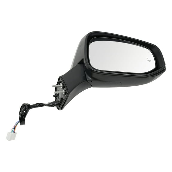Right Side Ford Mustang Side View Mirror, White, ABS Plastic, Heated, Power Adjustment, Blind Spot Monitoring, Turn Signal Lamp for 2019-2024 Toyota RAV4