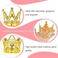 thumbnail image 4 of 30Pcs Gold Crown Cake Topper Mini Flower Bouquets Accessories Birthday Crowns for Bridal Wedding Mothers Day Party Cake Decor (3 Style) iston rollos del Rhinestone Round, 4 of 5