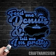 thumbnail image 4 of Craftnamesign Donut Shop Metal Wall Art with LED Lights, Feed Me Donut & Tell Me I'm Pretty Sign, 4 of 5