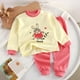 thumbnail image 1 of Cowsor 2 Piece Pajamas Set Kids Sleepwear Cartoon Printed Nightwear Cotton Long Sleeve Shirt Pants Loungewear, 1 of 5