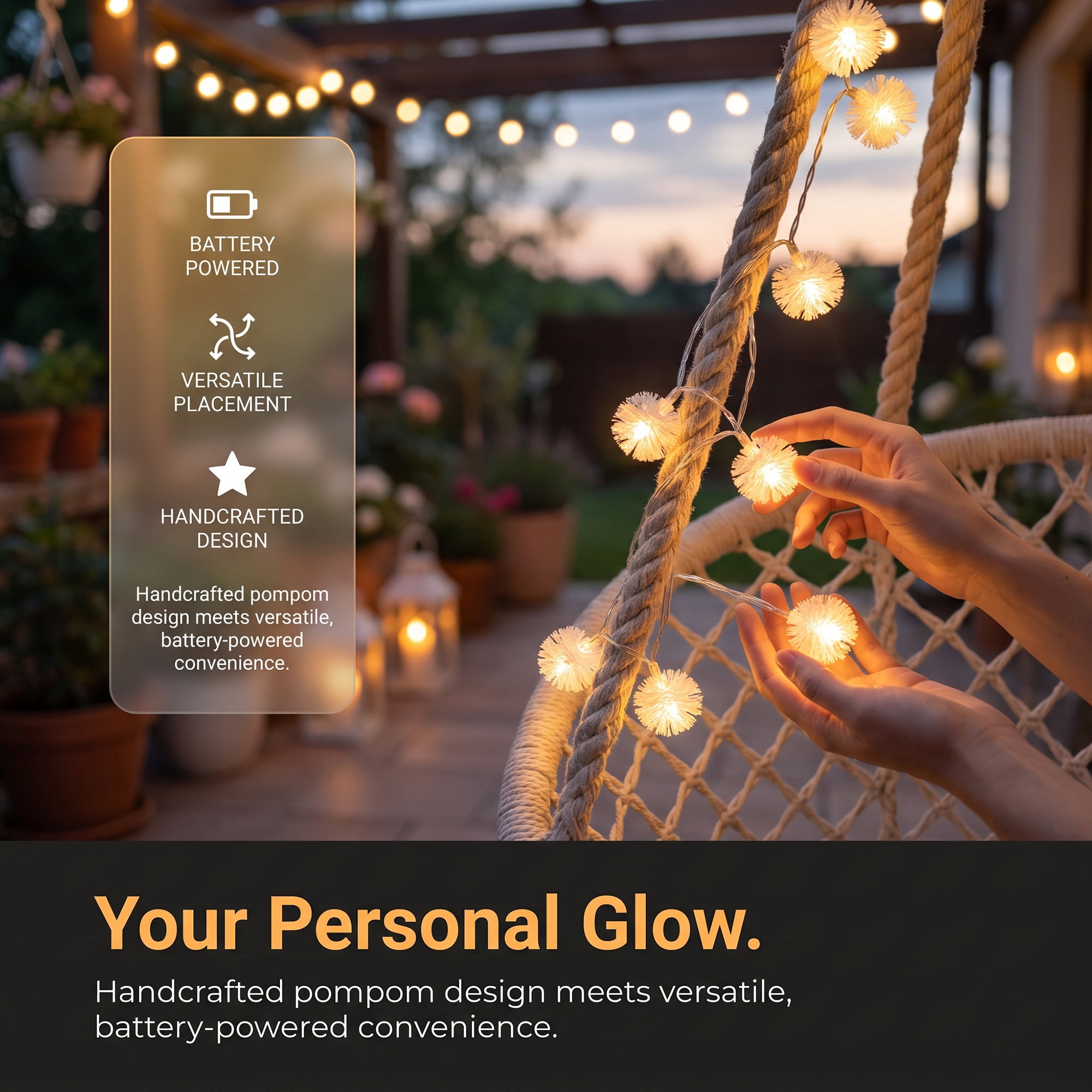 Unique Bargains Lights for Cozy Modern Fairy Lamps 4.9 ft Battery Operated