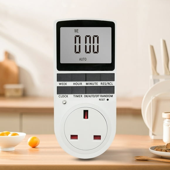 Peggybuy Digital Timer Switch 24 Hour Cyclic Plug Outlet UK Plug Electronic Timing Socket