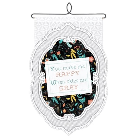 Heritage Lace WH80W-1191 Happy Wall Hanging Pattern, White
